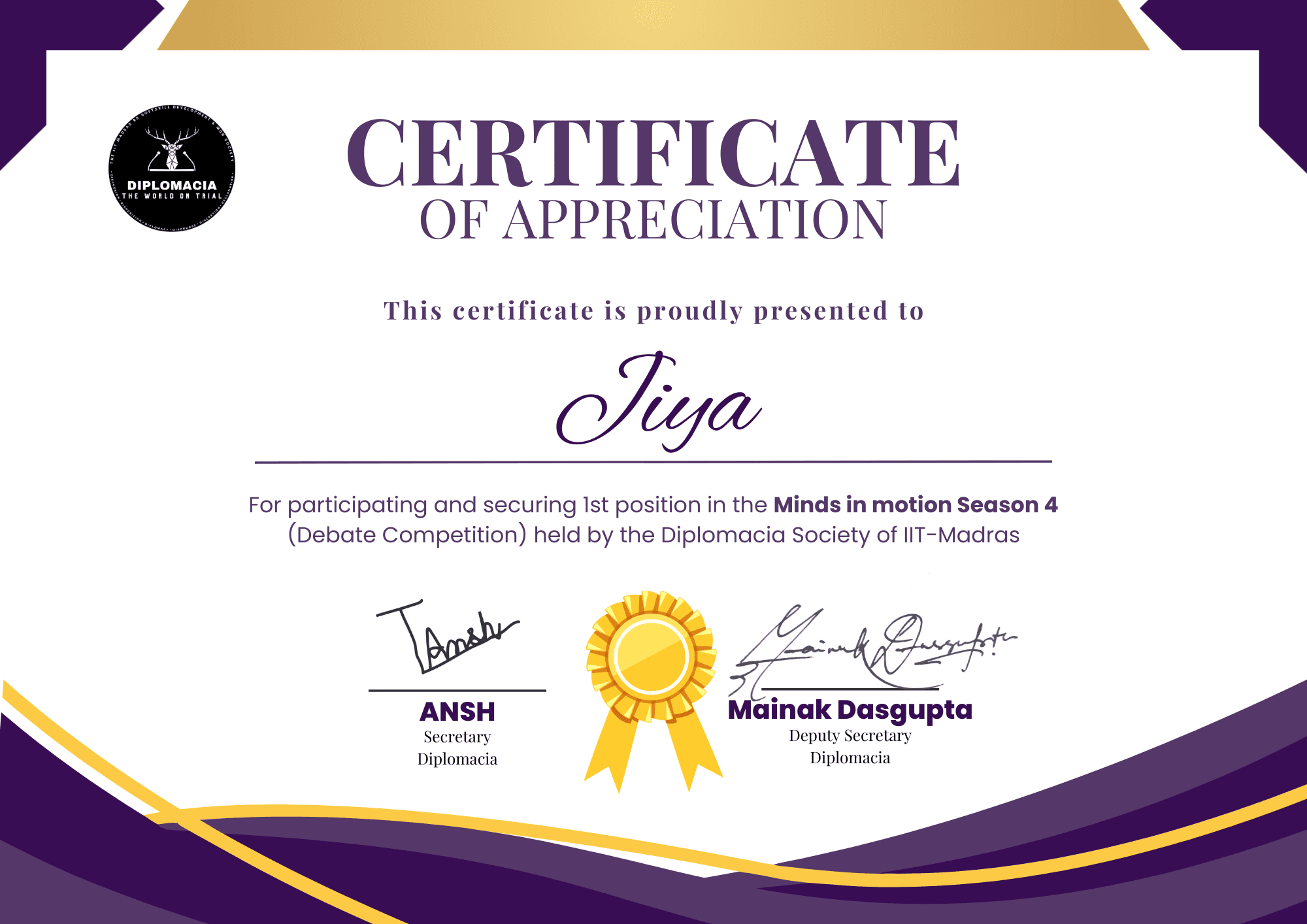 Certificate Teaser