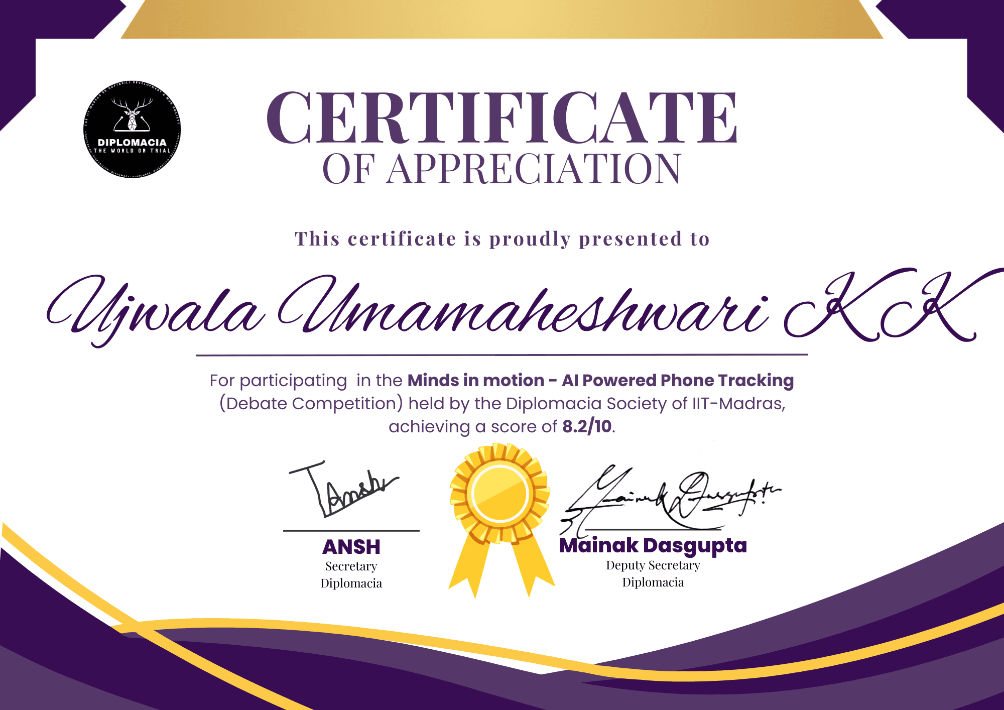 Certificate